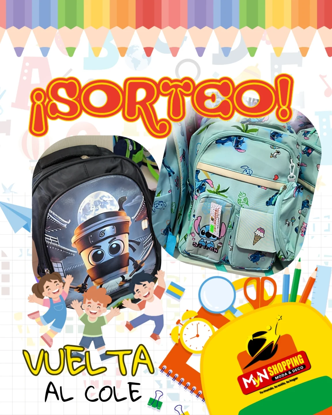 Imagen de 🎒✨ ¡SORTEO VUELTA AL COLE EN MYN SHOPPING! ✨🎒
Por