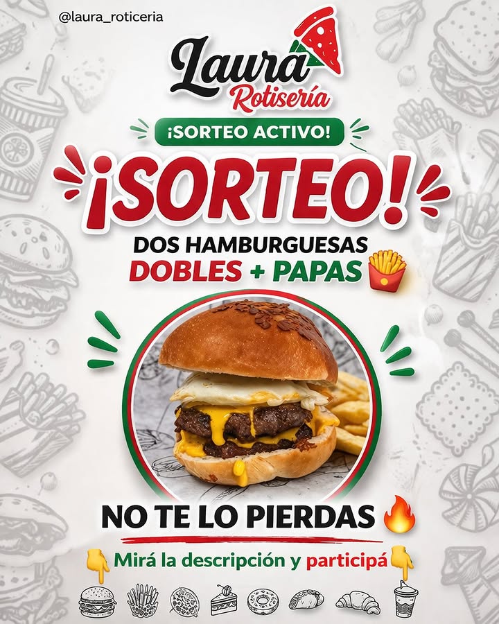 Imagen de 🎉🍔¿QUERÉS SABER CÓMO PARTICIPAR DE NUESTRO SORTEO?�