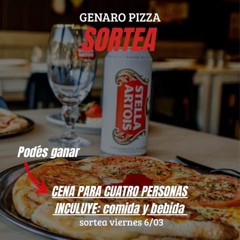 Imagen de ¡SORTEO!🎉
Nosotros queremos regalarte una cena para cuat