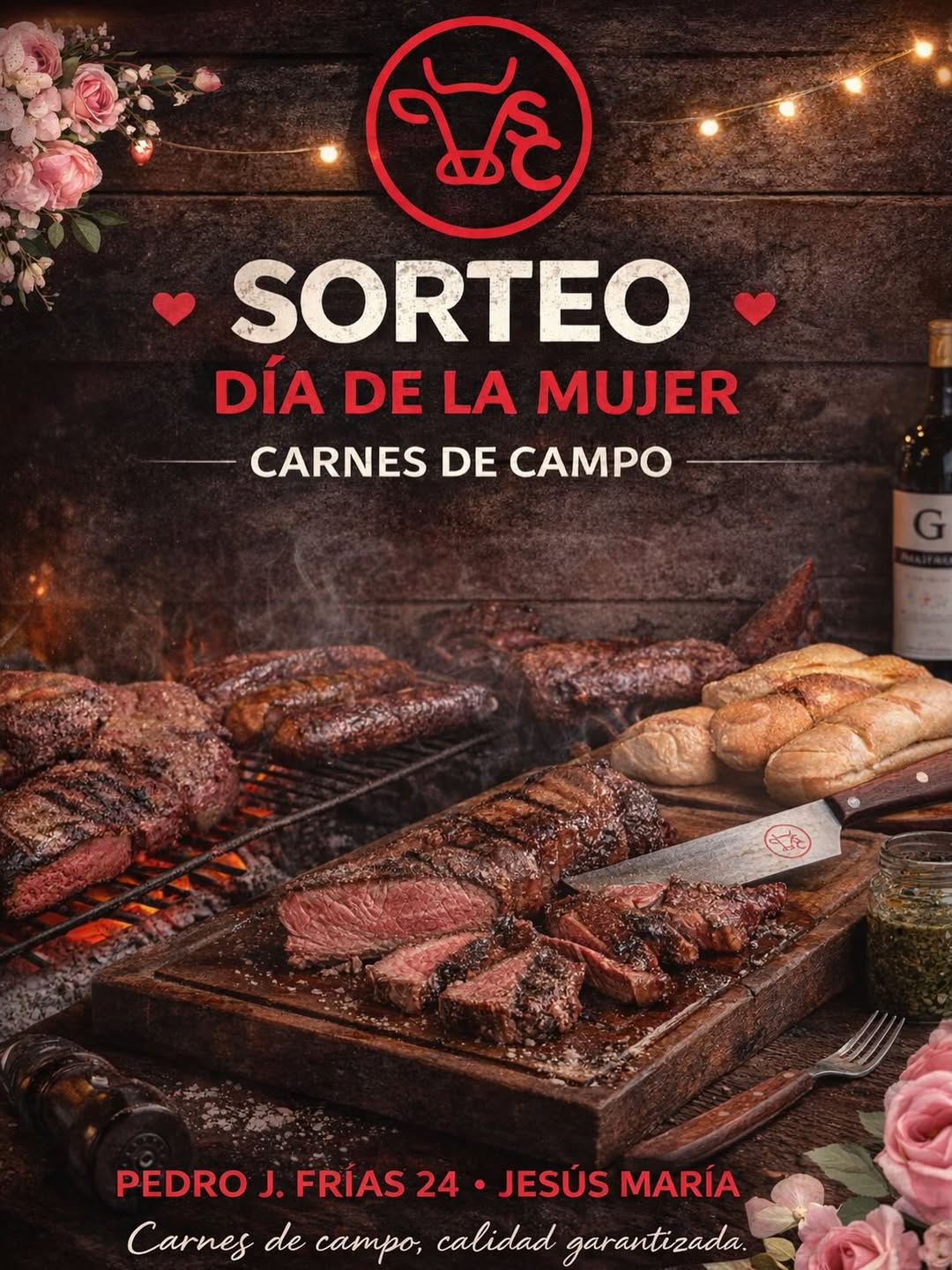 Imagen de SORTEO DÍA DE LA MUJER 🌷 
Participa por un asado + un vi