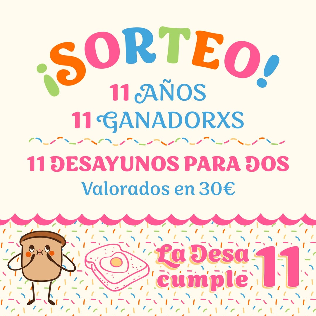 Imagen de ¡SORTEO ESPECIAL 11º ANIVERSARIO! 🎉 

¡sorteamos 11 de
