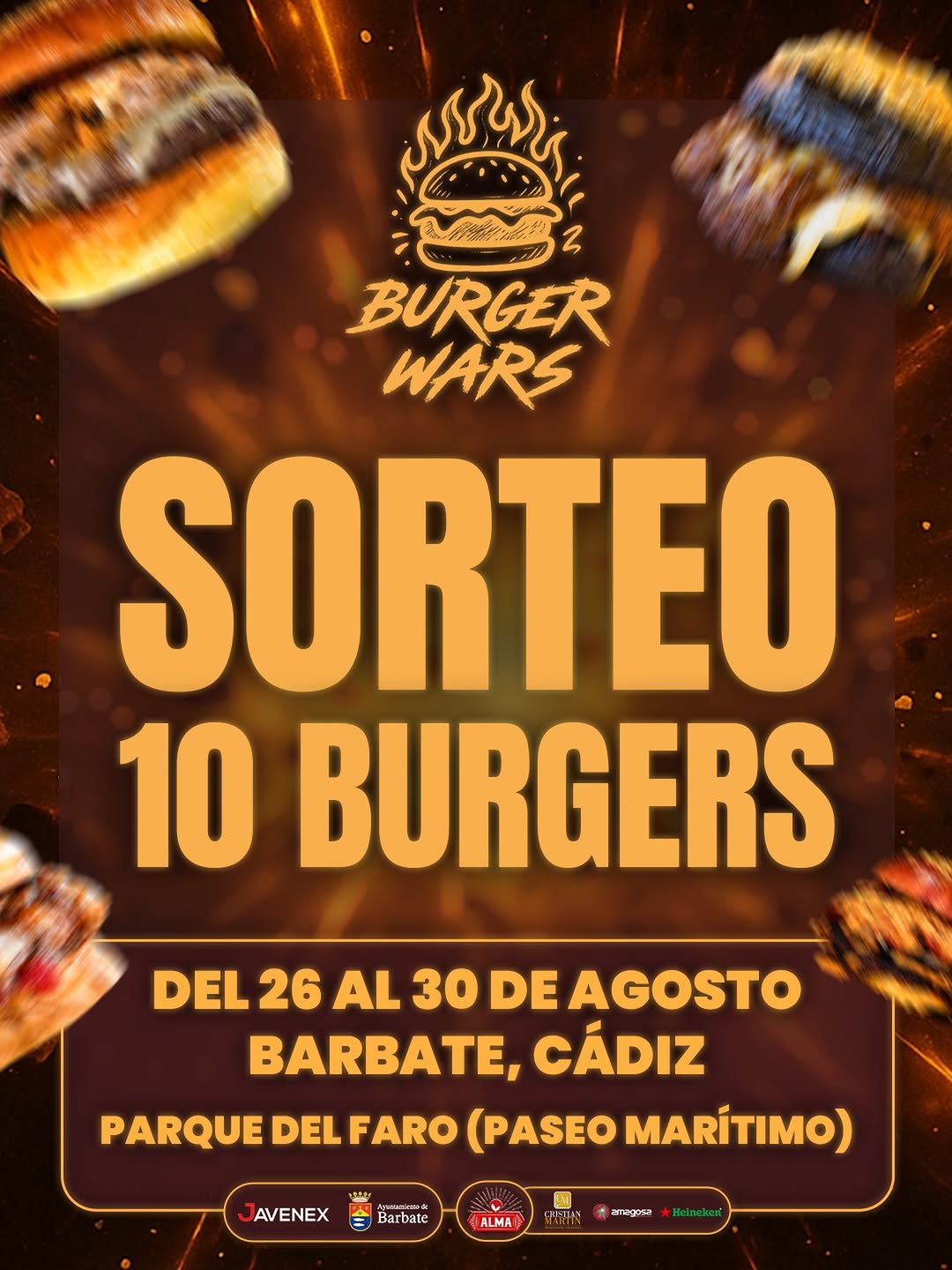 Imagen de 🔥🍔 ¡SORTEAMOS 10 HAMBURGUESAS! 

La Burger Wars x Bar
