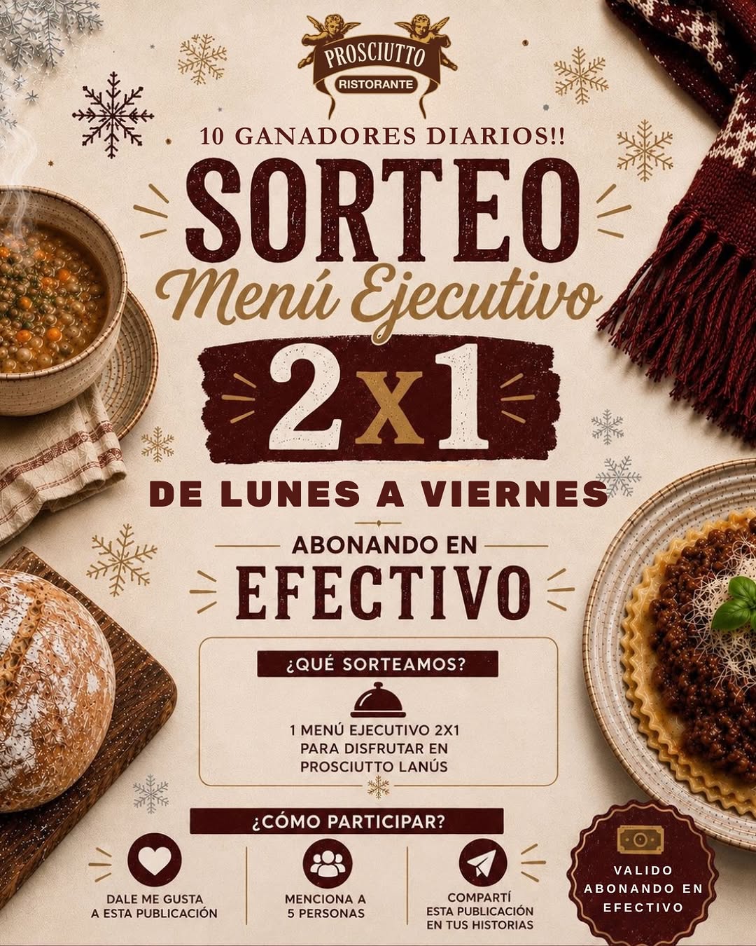 Imagen de 🎉 ¡10 GANADORES DIARIOS! 🎉

En Prosciutto Lanús segu
