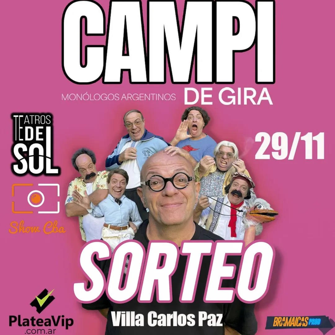 Imagen de 💣 #SORTEO CAMPI 🎭
📣 PARTICIPA POR 🎟 PARA IR ESTE