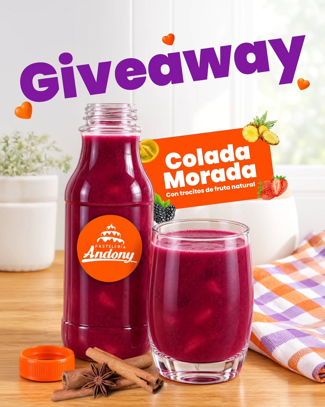 Imagen de 🎉💜 ¡SÍGUENOS Y GANA UNA COLADA MORADA EDICIÓN ESPEC