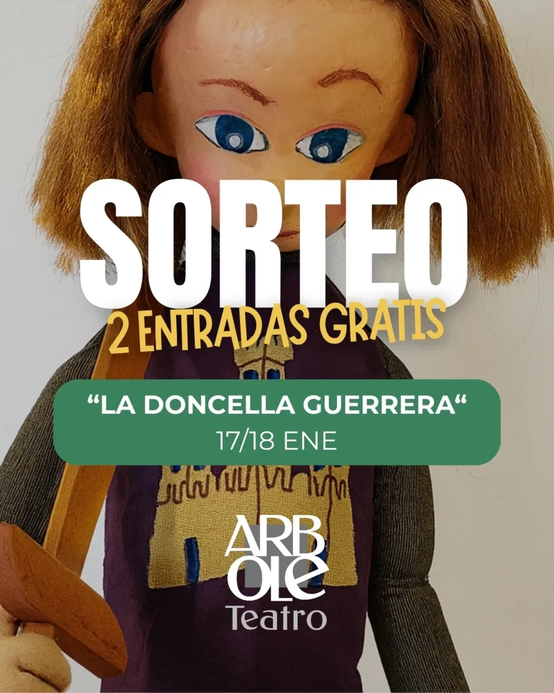 Imagen de ¡Nuevo SORTEO de ENTRADAS en Teatro Arbolé! 🎟️🎟️