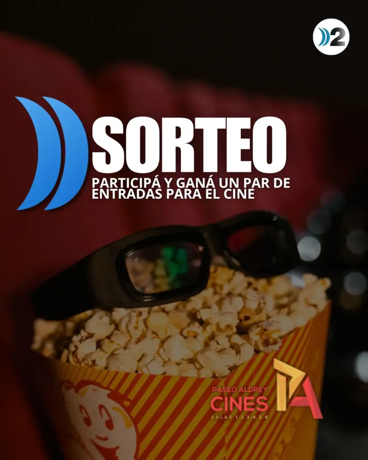 Imagen de ¡SORTEO! ¿QUERÉS IR AL CINE?

Desde Canal 2 sorteamos un 