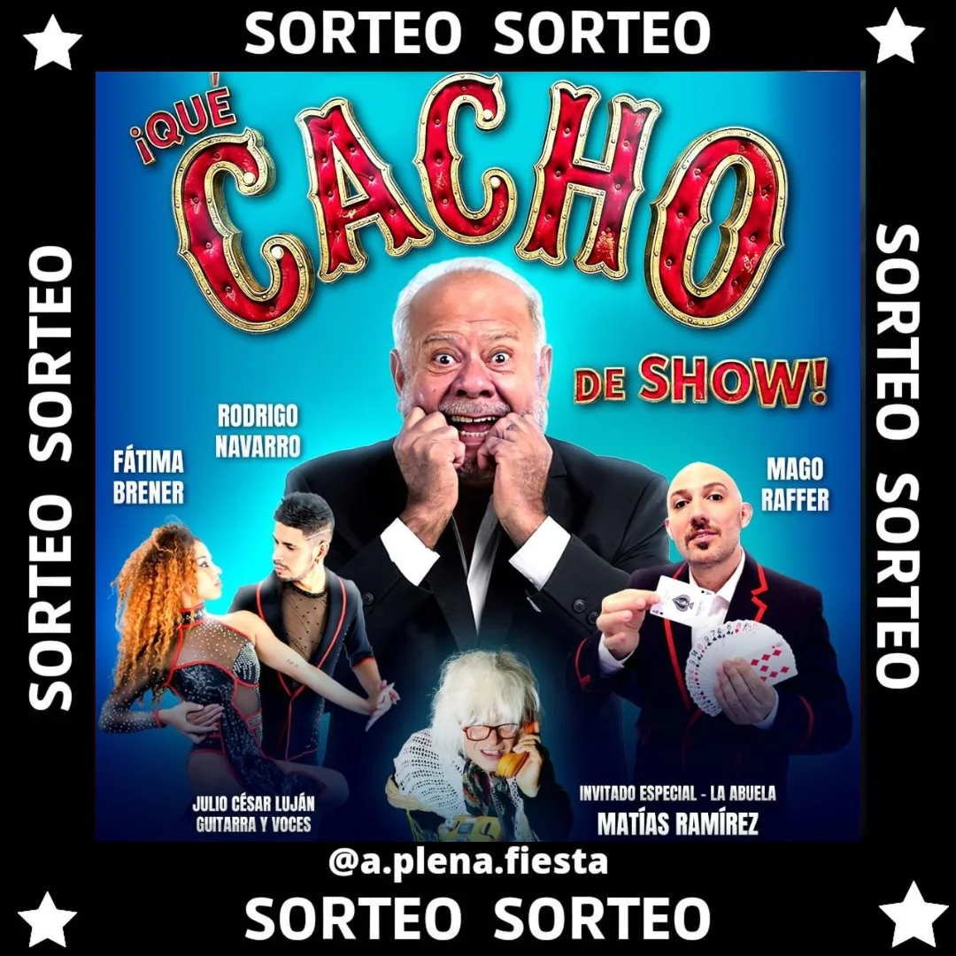 Imagen de SORTEO VAMOS AL TEATRO 
- 
🎫ENTRADA DOBLES !  @cacho_buen