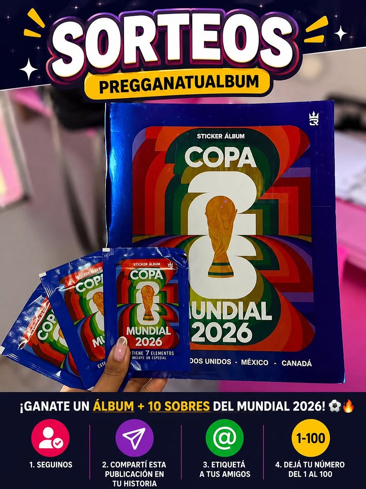 Imagen de 🚨 SORTEO EXPRESS 🚨

🎁 ¡Ganate un álbum + 10 sobre