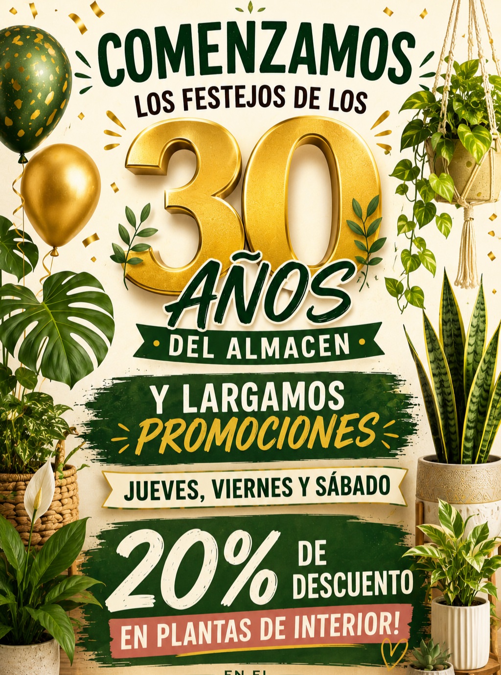 Imagen de 🎉🌿 **¡COMENZAMOS A FESTEJAR LOS 30 AÑOS DE EL ALMAC�