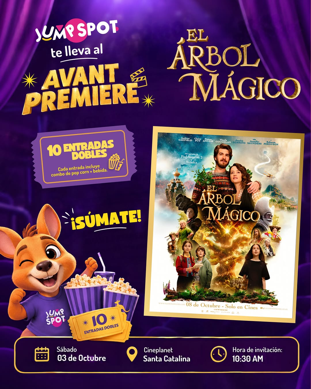 Imagen de ¡Jump Spot te lleva al AVANT PREMIERE de El Árbol Mágico!