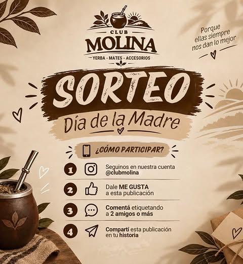 Imagen de 🧉 SORTEO DÍA DE LA MADRE - CLUB MOLINA 🧉

Porque mam�