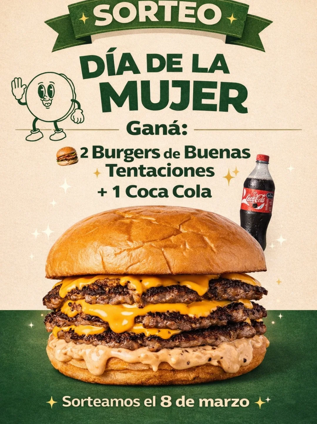 Imagen de SORTEO DÍA DE LA MUJER 🤯🍔✅️
En Buenas Tentaciones