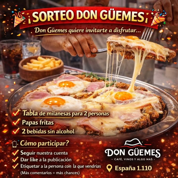 Imagen de SORTEO 🎉🔥

En Don Güemes cerramos marzo con todo…

