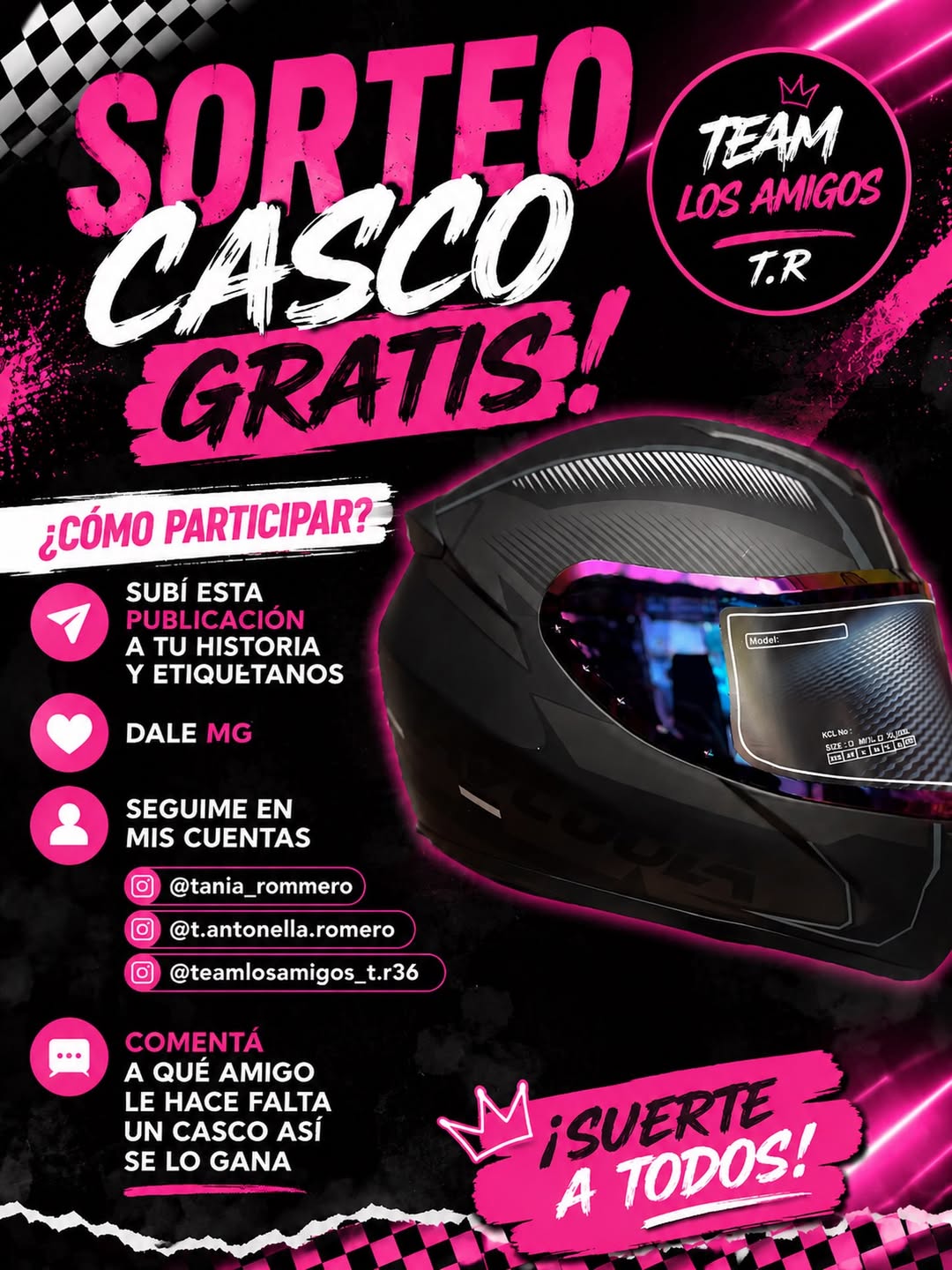Imagen de 🏁🔥 ¡SORTEO DE CASCOS GRATIS! 🔥🏁

¡Participar e