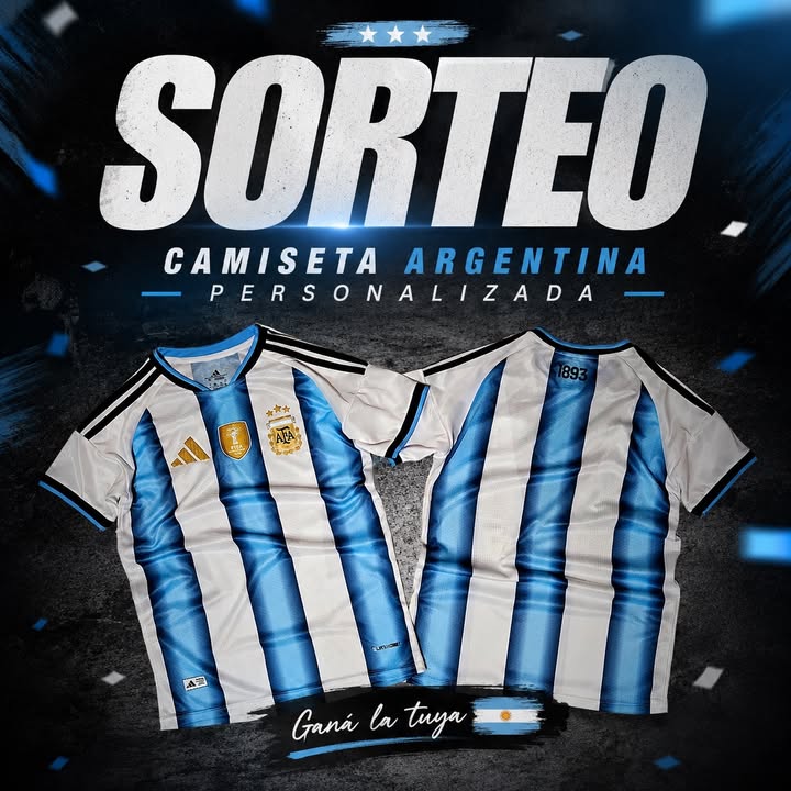 Imagen de 🇦🇷 SORTEO 🇦🇷
Se viene una camiseta de Argentina 