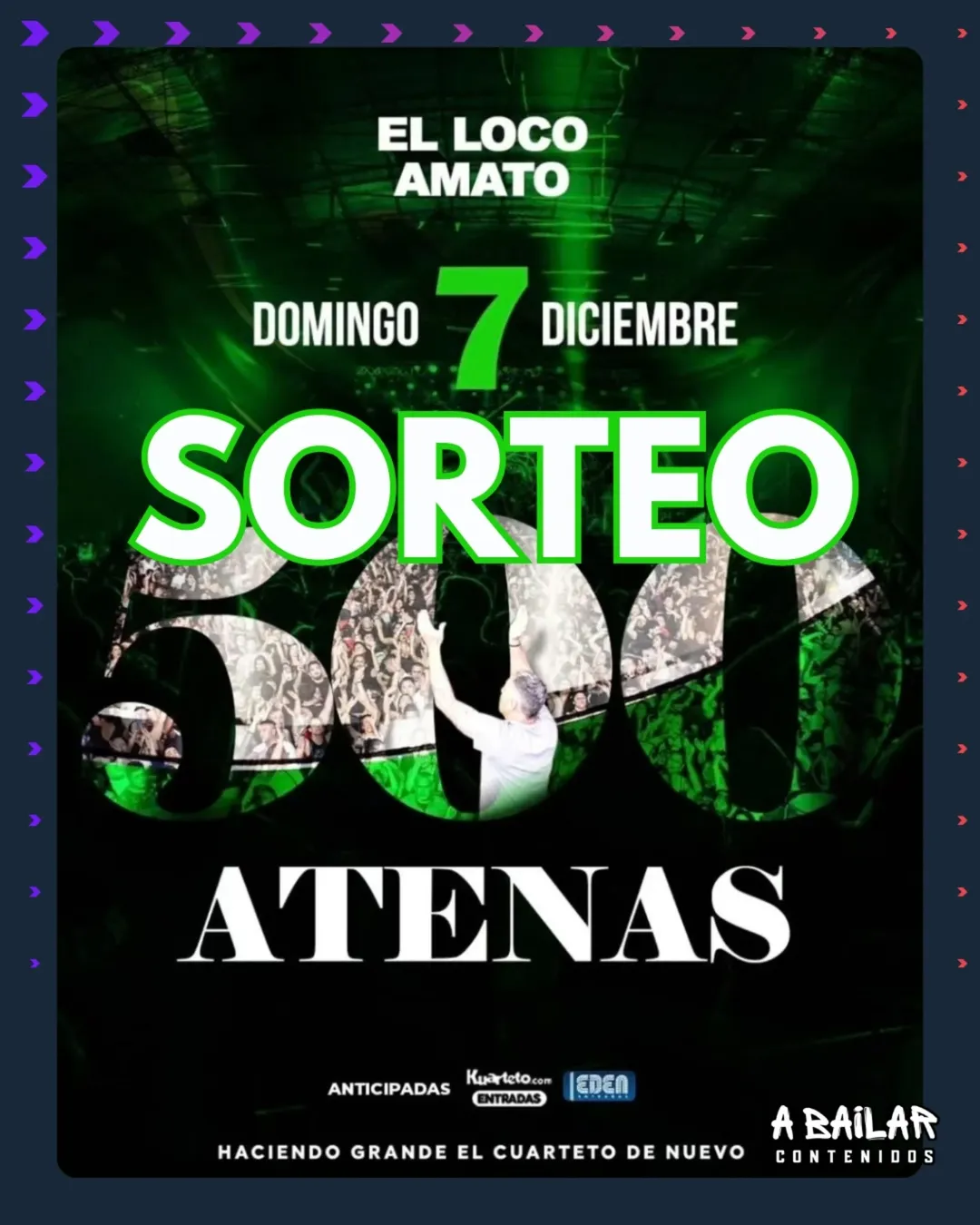 Imagen de 🎫 SORTEO ENTRADAS DOBLES

⭐️ @ellocoamatook en @atena