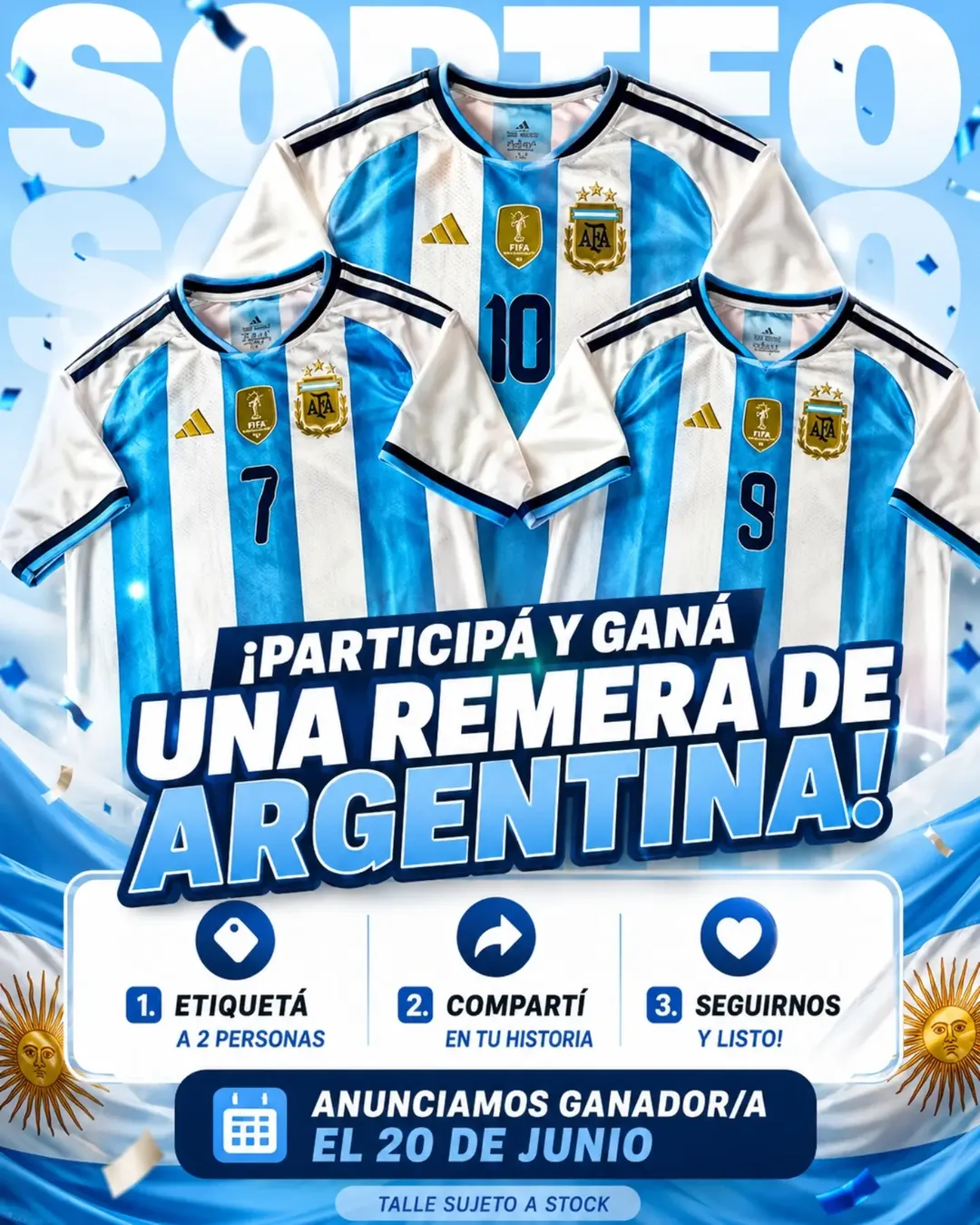 Imagen de 🇦🇷🎉 ¡SORTEO! 🎉🇦🇷 20 DE JUNIO👇

¿Quer�