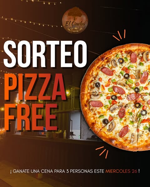 Imagen de 🍕 ¡SORTEO! Pizza Free para 3 personas 🍕

🤩A partir