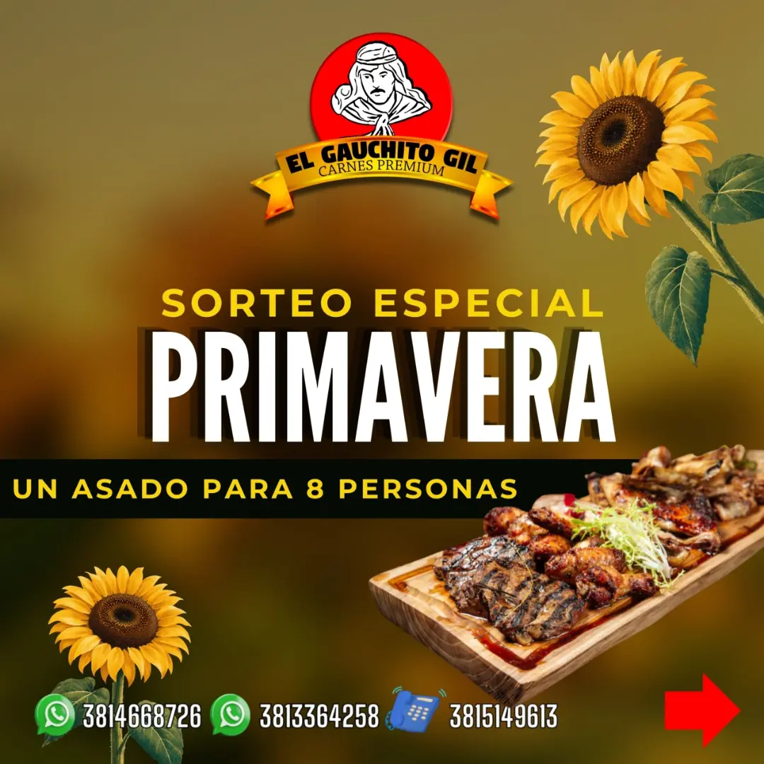 Imagen de 🌸🔥 ¡SORTEO ESPECIAL DE PRIMAVERA! 🔥🌸

🥩 **¡
