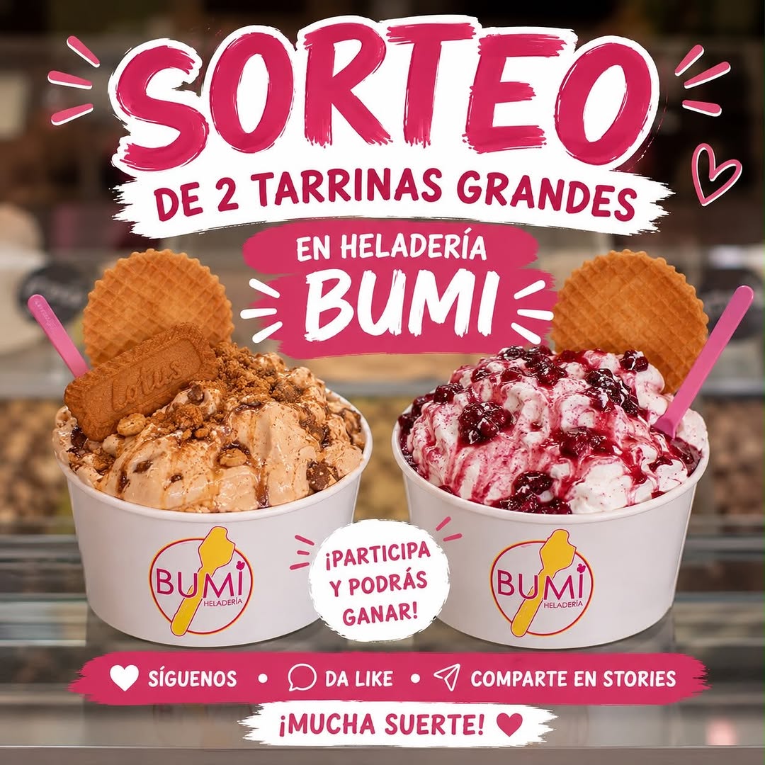 Imagen de SORTEOOOO DE DOS TARRINAS GRANDES !!! 

Gana dos tarrinas gr