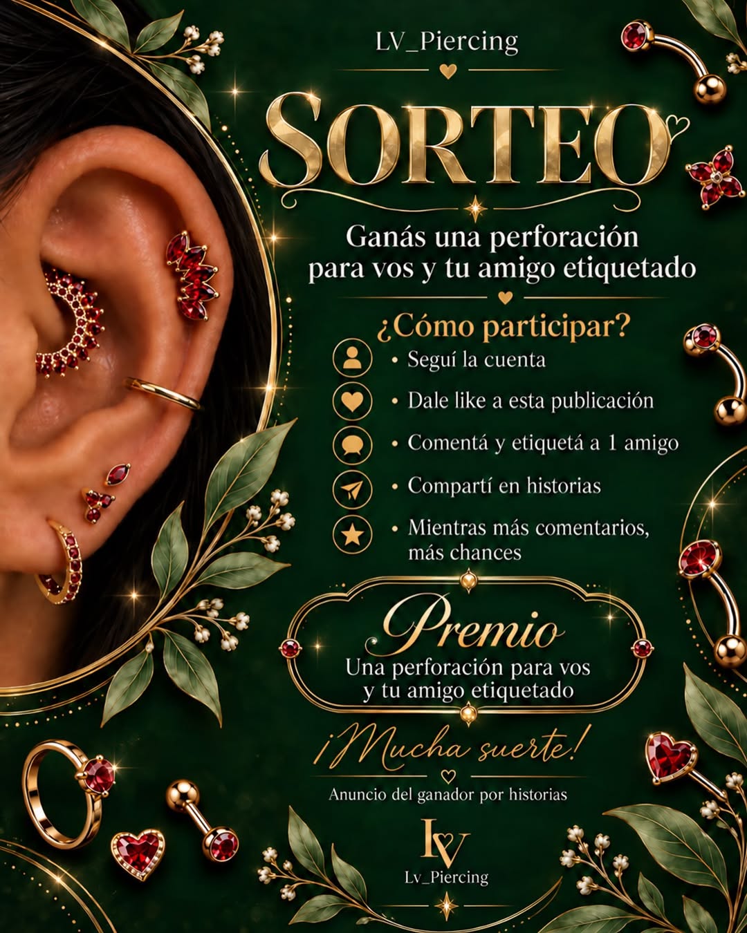 Imagen de ✨ ¡SORTEO EN LV_PIERCING! ✨

¿Querés ganar una perfor