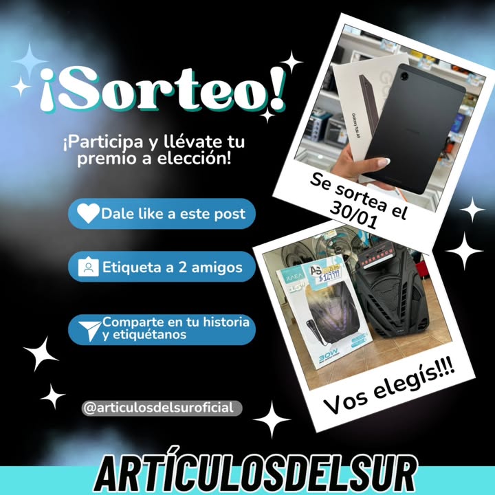 Imagen de 🎉 ¡SORTEO IMPERDIBLE DE ENERO! 🎉
¡Participá y eleg�