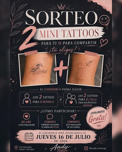 Imagen de ✨ ¡SORTEO ACTIVO! ✨

¿Te gustaría llevarte 2 mini tat