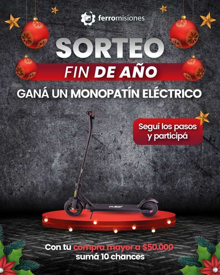 Imagen de Este año
🎁 SORTEAMOS UN MONOPATIN ELÉCTRICO 🎁

En nu
