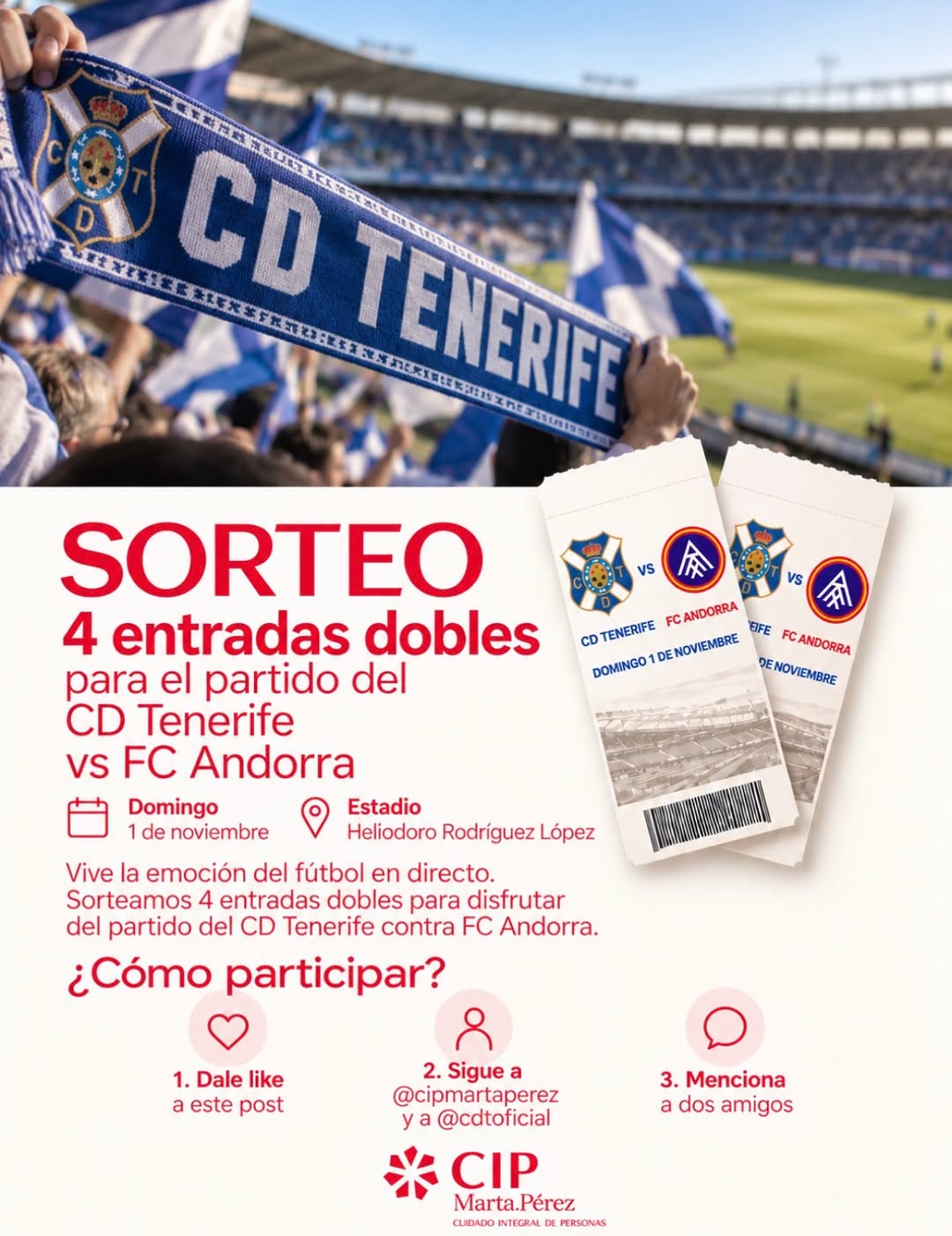 Imagen de ⚽️ ¡SORTEAMOS 4 ENTRADAS DOBLES! 🎟️

¿Te vienes a