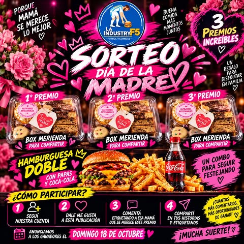 Imagen de Mamá se merece todo, y en LA INDUSTRY F5 queremos celebrarl