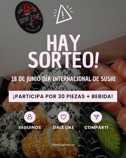 Imagen de 🍙🎌 SORTEO DÍA DEL SUSHI 🎌🍙

Porque el sushi se 