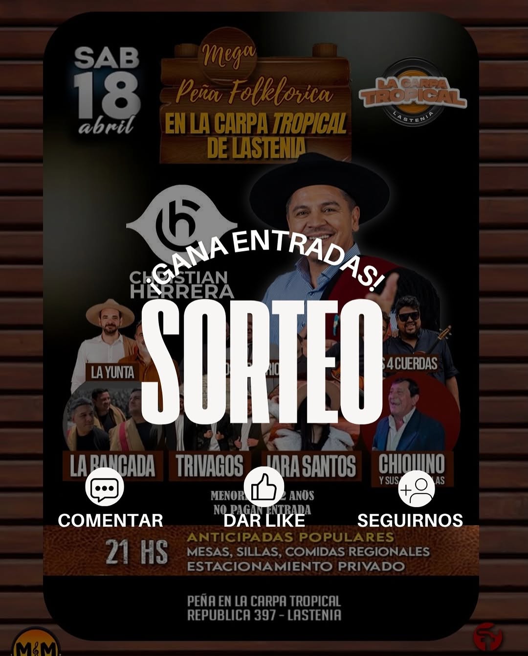 Imagen de 🎉 ¡Sorteo de entradas para la Mega Peña Folclórica en 