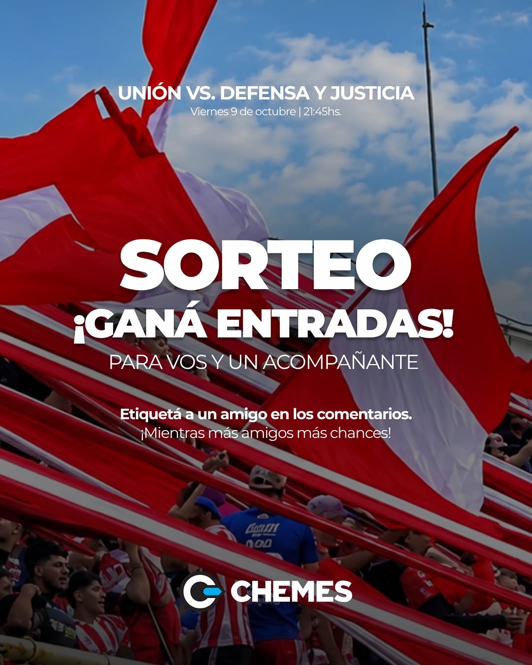 Imagen de 🎟️⚽ ¡SORTEO CHEMES! ⚽🎟️
¿Querés estar en Un