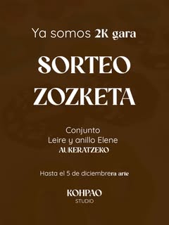 Imagen de ZOZKETA / SORTEO💥

Ya somos 2k gara!! Esto es gracias a t