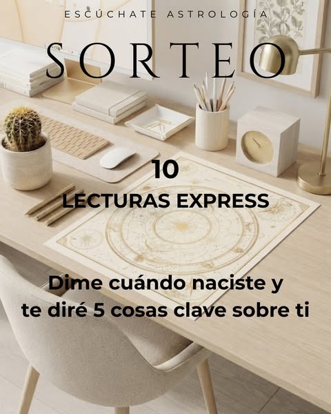 Imagen de ¡Voy a sortear 10 lecturas express de Carta Natal totalment