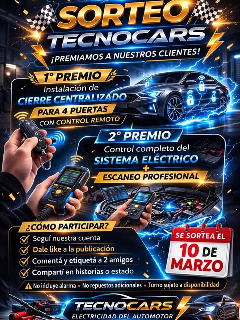 Imagen de 🎉⚡ ¡SORTEO TECNOCARS! ⚡🎉

Queremos premiar la con