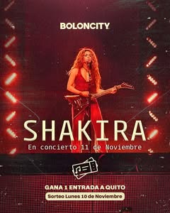 Imagen de ¡SORTEO FLASH! ¡BOLONCITY TE LLEVA A VER A SHAKIRA EN QUIT
