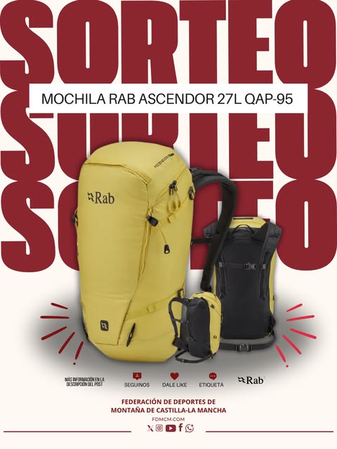Imagen de 🎉 SORTEO FDMCM 🎉

🎒 ¡Sorteamos una mochila técnic
