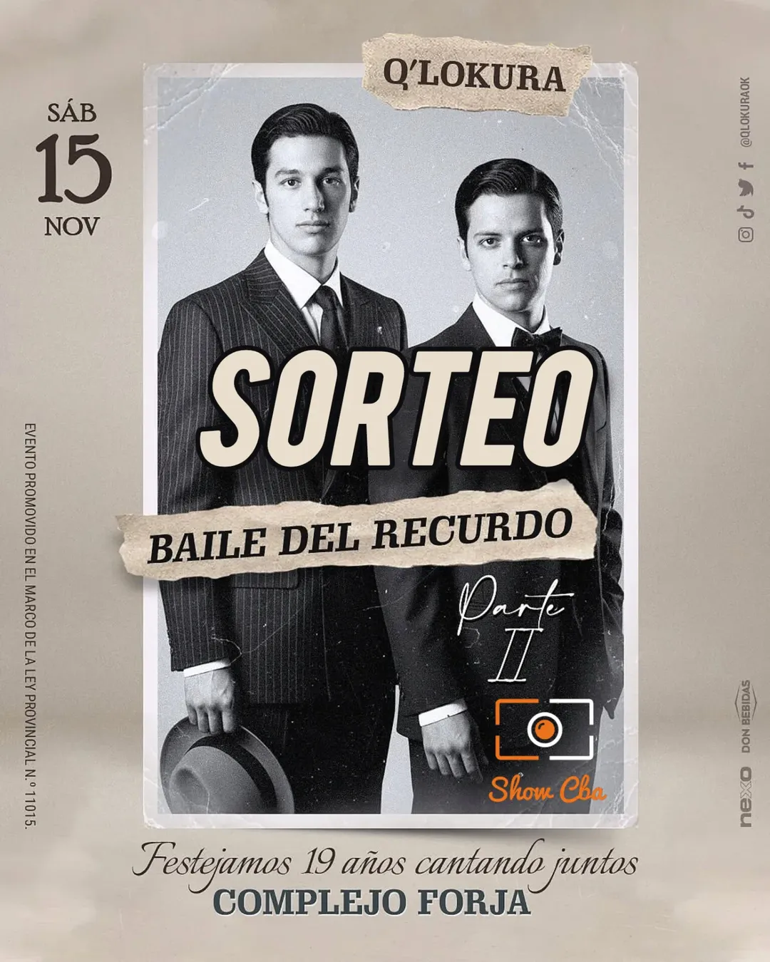 Imagen de 🤩 #SORTEO Q'LOKURA ❤
❤️⃤ PARTICIPA X 🎟 PARA IR