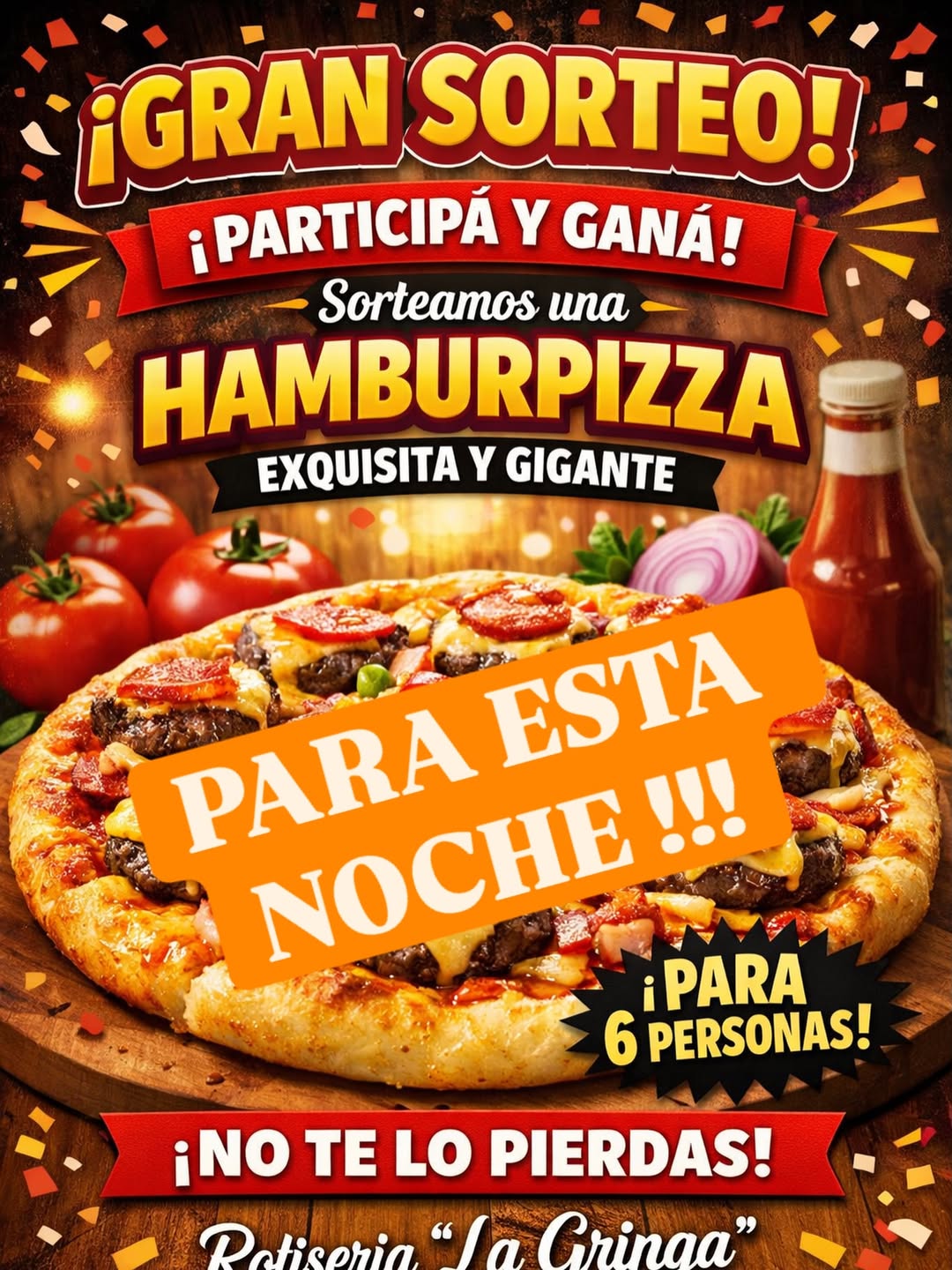 Imagen de 🍔🍕 ¡GRAN SORTEO! 🍕🍔
En Rotisería La Gringa te 