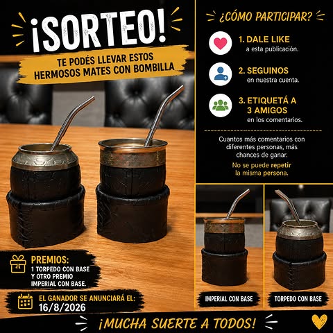 Imagen de 🎉 ¡SORTEO ESPECIAL! 🧉✨

¡Se pueden llevar uno de e