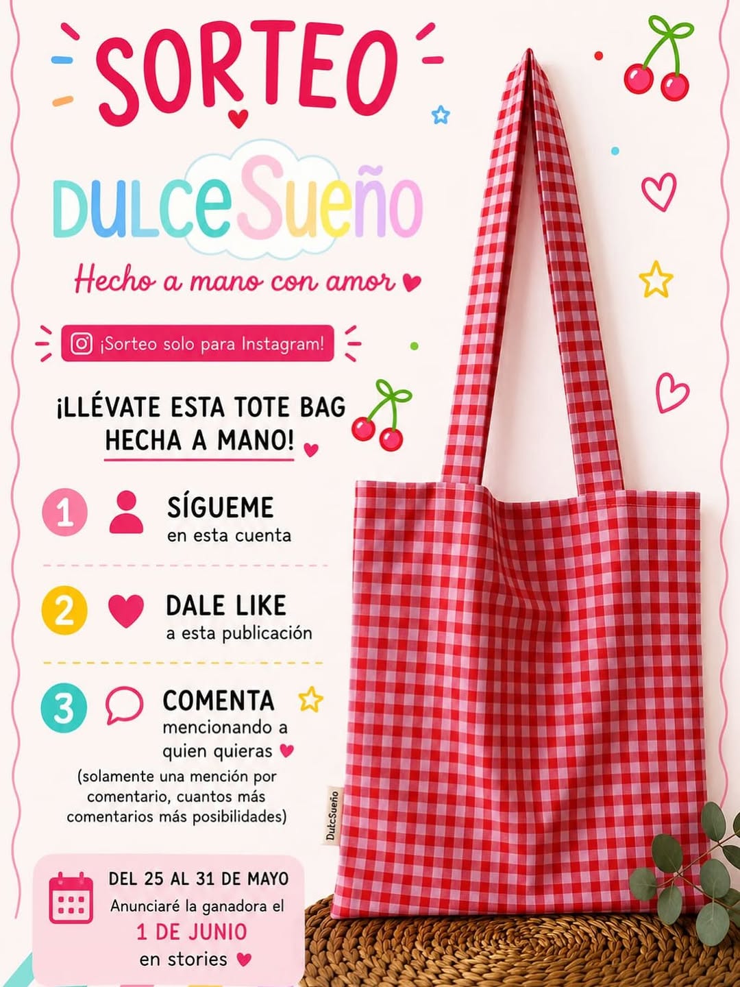 Imagen de 🎀✨ ¡SORTEO DULCESUEÑO! ✨🎀

¿Te gustaría llevar