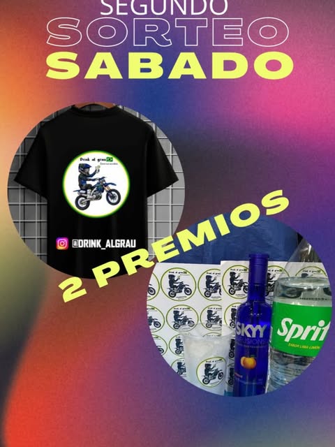 Imagen de SORTEO🍾
-2 GANADORES 
.PRIMER  premio una remera de drink