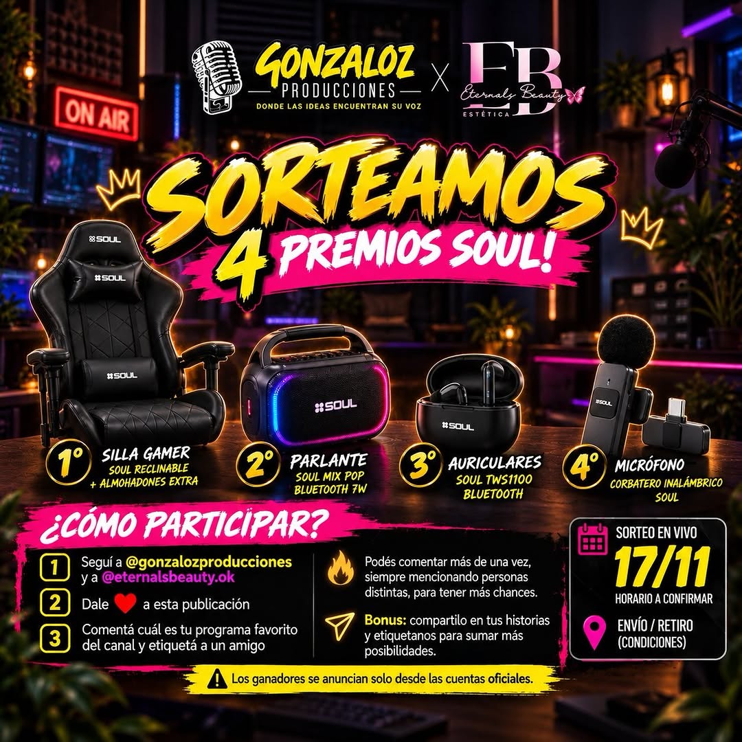 Imagen de 🎁 ¡SORTEAMOS 4 ACCESORIOS SOUL! 🎁

Silla Gamer / Parl