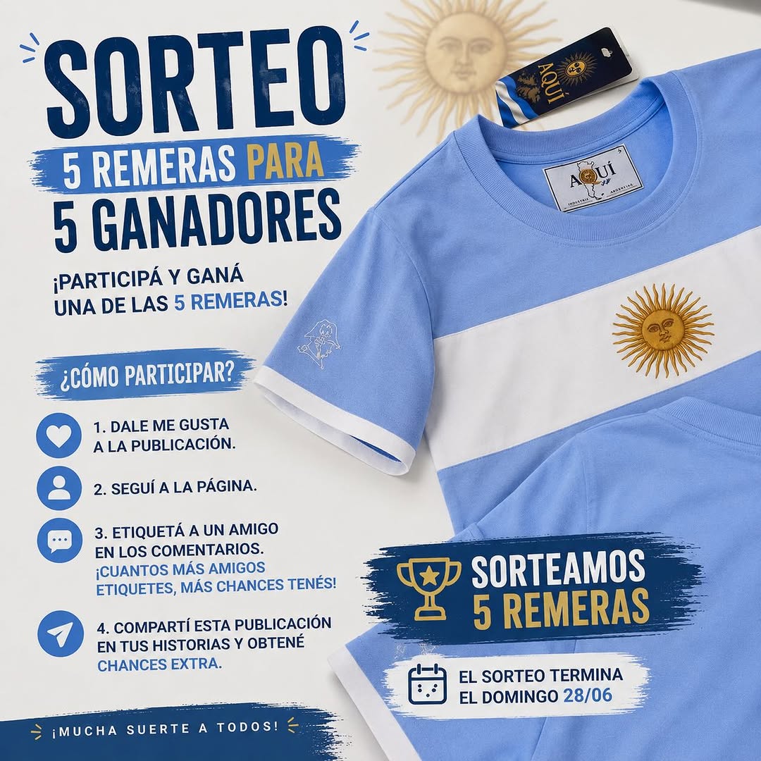 Imagen de 🎉 ¡SORTEO! 🎉

AQUÍ ARGENTINA agradece a todos por ac