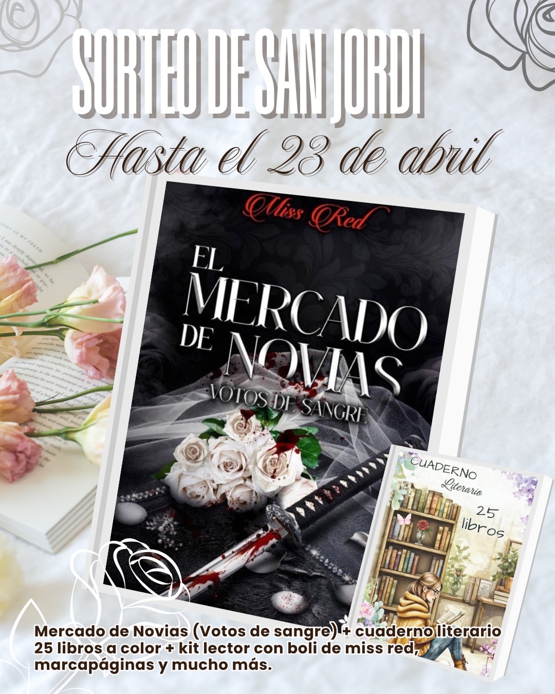 Imagen de 📚👰🏼‍♀️🖤 SORTEO DE SANT JORDI 🖤👰🏼�