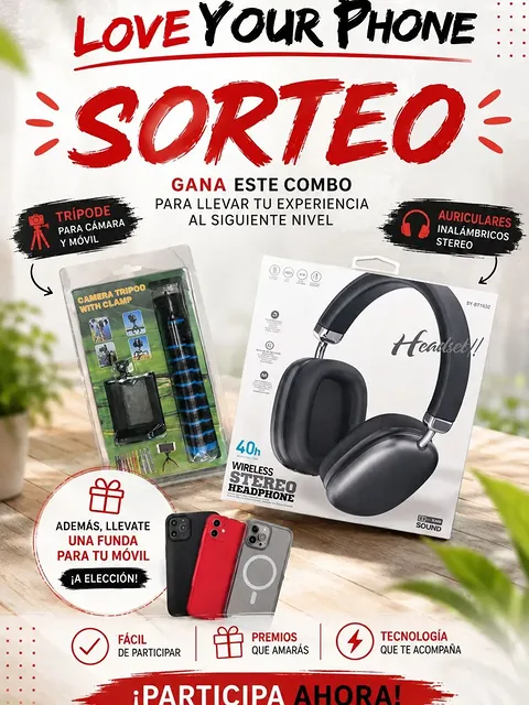Imagen de 🎉 ¡SORTEAZO LOVE YOUR PHONE! 🎉

¿Te gustaría llevar