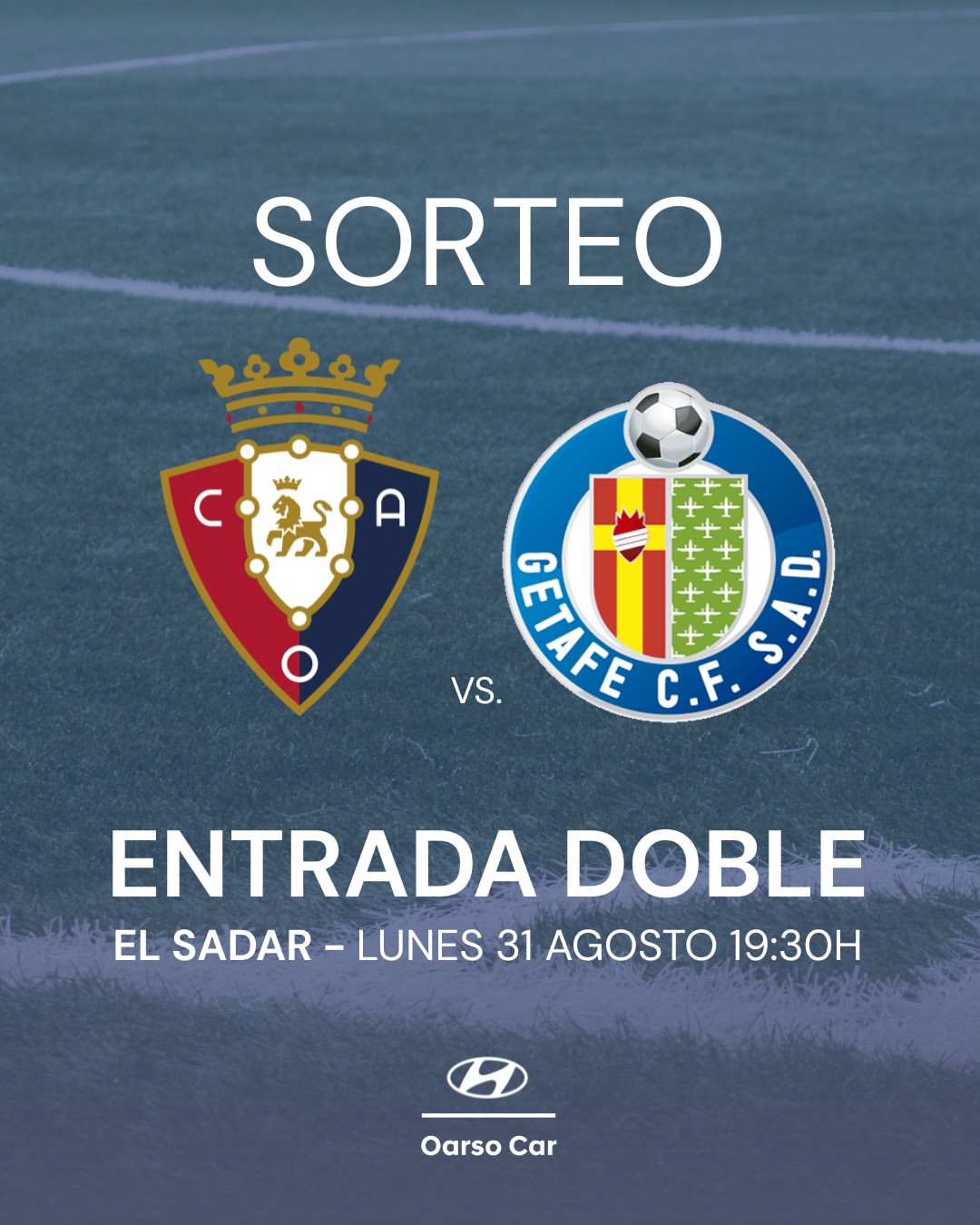 Imagen de 🎟️ SORTEO EXPRESS: ¡2 ENTRADAS PARA OSASUNA VS GETAFE!