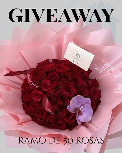 Imagen de GIVEAWAY: ¡GANA UN RAMO DE 50 ROSAS 🌹 Y UNA BOTELLA DE V